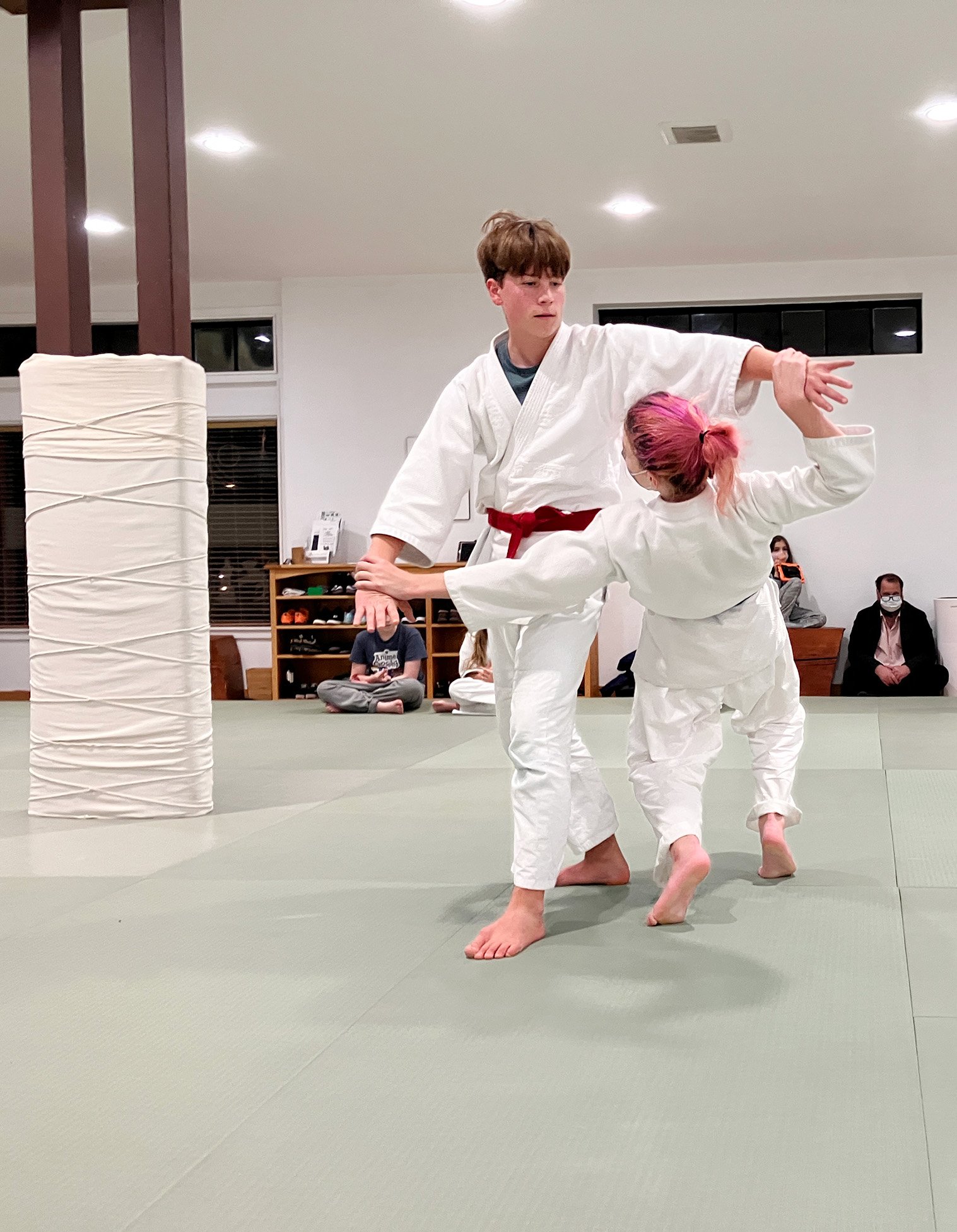 Teens learning martial arts Teens learning martial arts